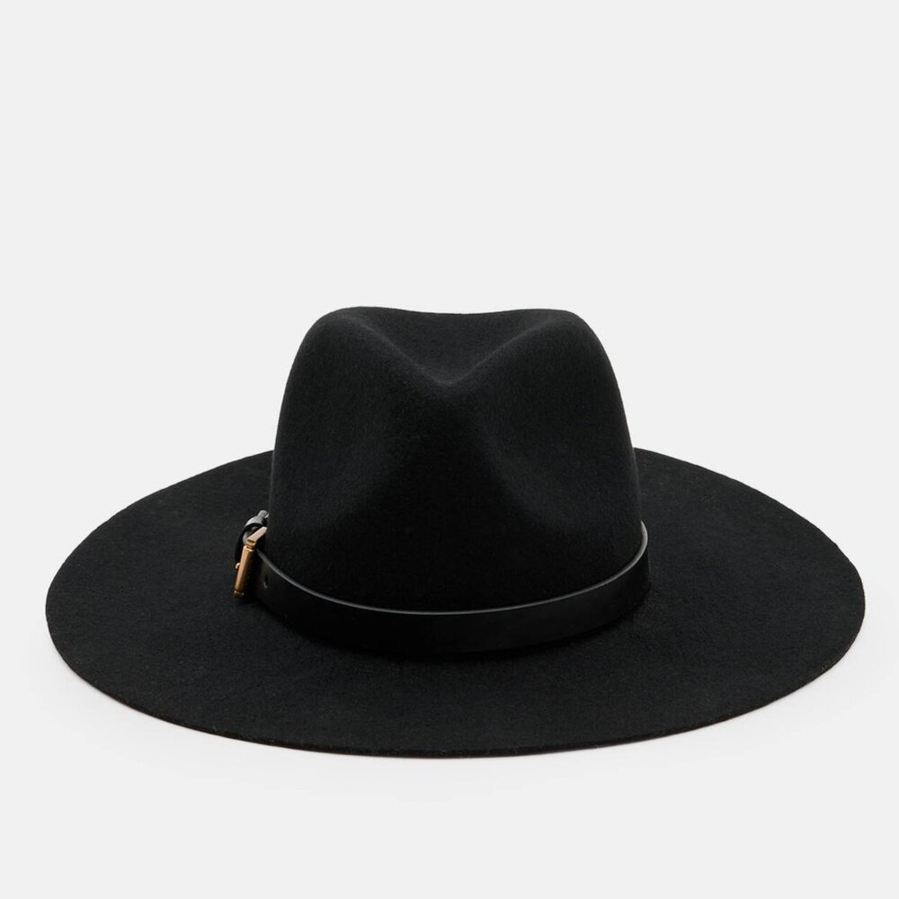 All Saints Wool Buckle Fedora Hat